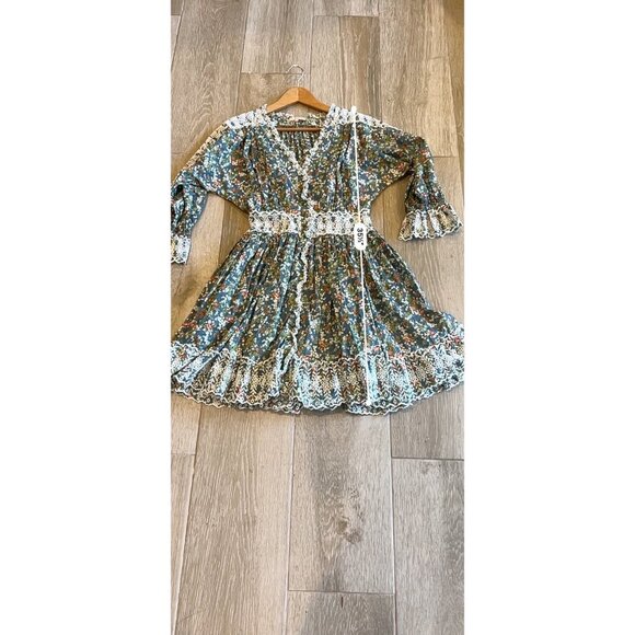 By TIMO Eyelet Short Sleeve Cotton Minidress Size L - Picture 9 of 12